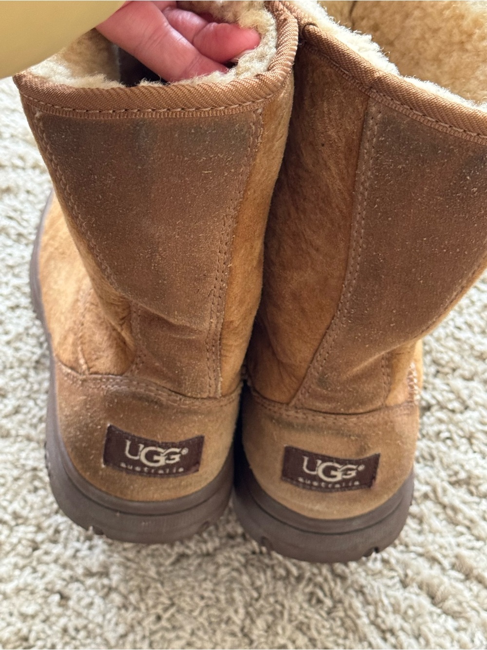 UGG Women’s Chestnut Suede Sheepskin Boots - Tan Brown